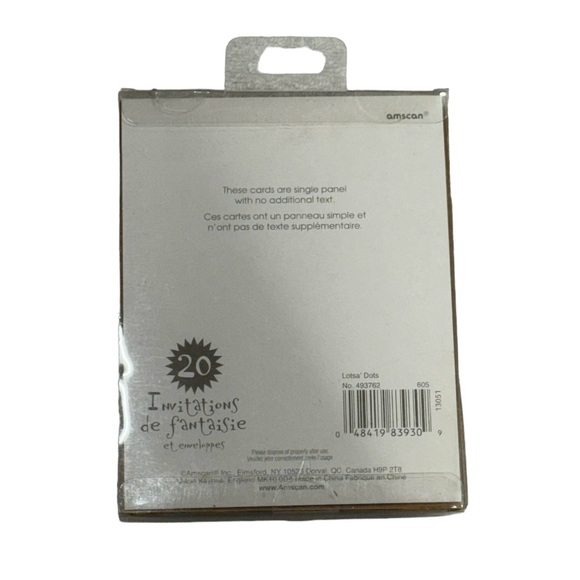 Amscan novelty invitations and envelopes. Set of 20 brand new in package! - Picture 5 of 6